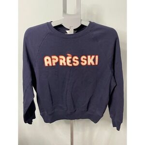 J.Crew Apres Ski Sweatshirt Womens XS‎ Embroidered Cozy Winter Pullover